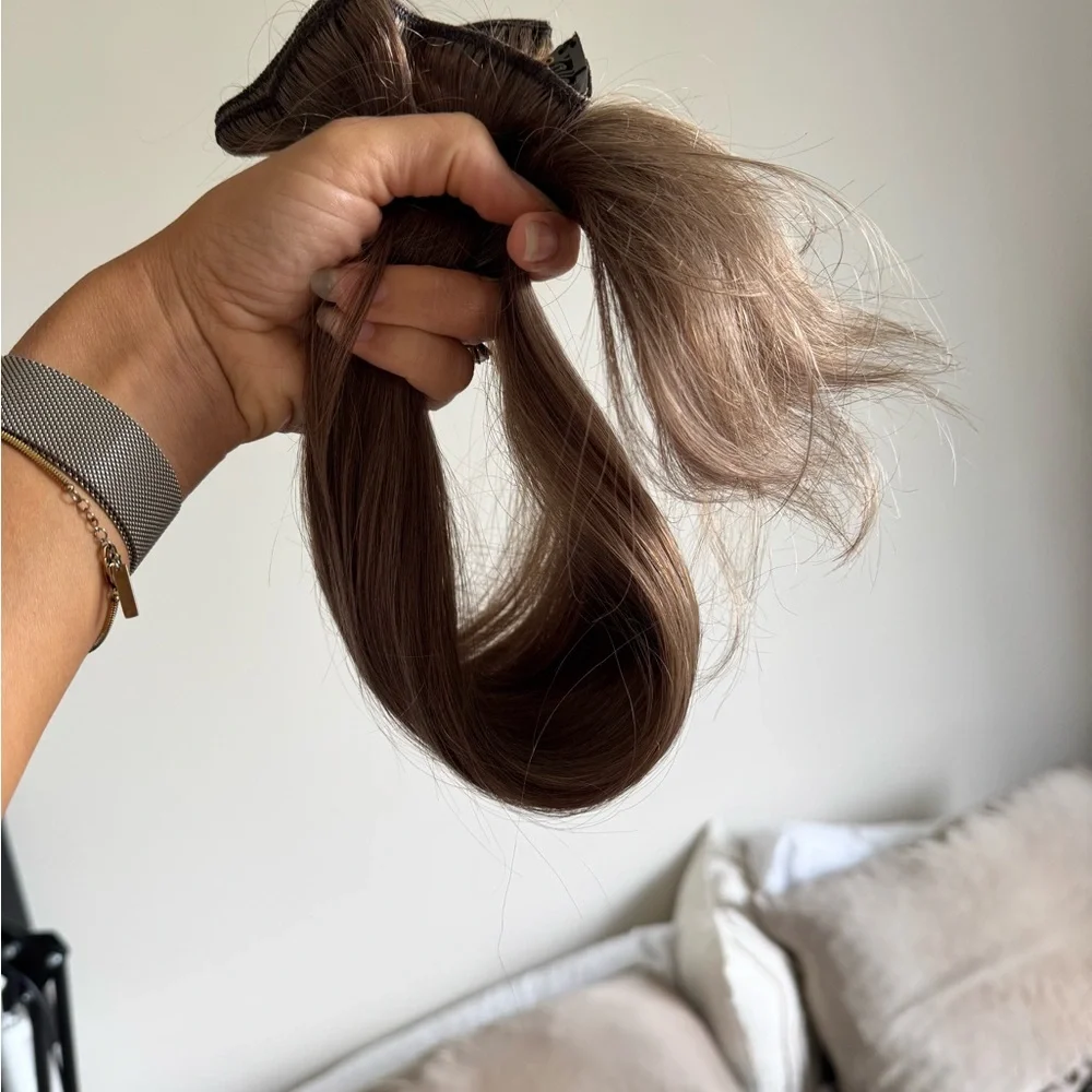 Ash Brown 100% Remy Hair Extensions - Picture 6 of 6